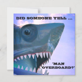 MAN OVERBOORD HAAIENCRUISEDEURMAGNEET MAGNETISCHE UITNODIGING