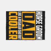 Man Paard Verzorging Vader - Als Een Gewone Vader  Fleece Deken (Voorkant (Horizontaal))