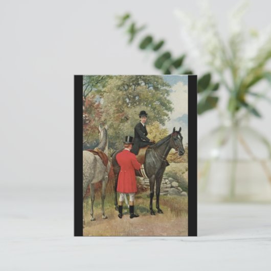  Man Paarden Paardensport Briefkaart (Staand voorkant)