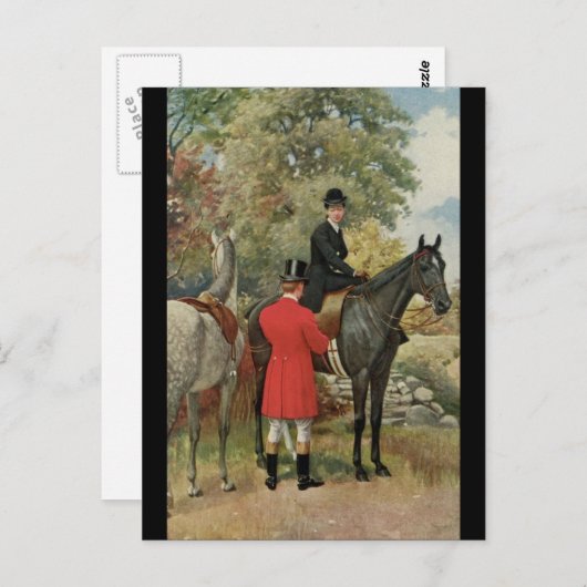  Man Paarden Paardensport Briefkaart (Voorkant / Achterkant)
