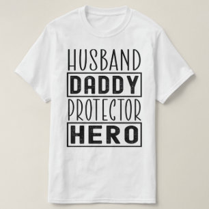 Man Papa Beschermer Held Veteraan Papa Grappig T-shirt