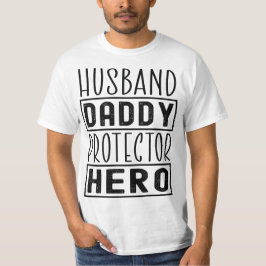 Man Papa Beschermer Held Veteraan Papa Grappig T-shirt