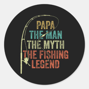 Man Papa De Man De Mythe De Vislegend Byss Ronde Sticker