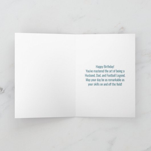 Man Papa Football Legend Custom Vaderdag Feestdagen Kaart (Binnen)