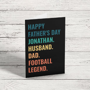 Man Papa Football Legend Custom Vaderdag Feestdagen Kaart