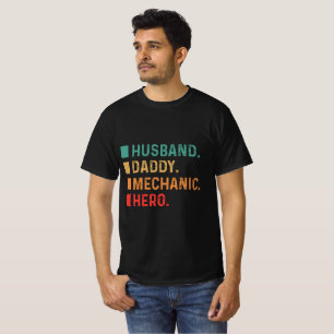 Man papa mechanische held t-shirt