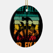  man papa noemen me Mr Fix. Keramisch Ornament (Rechts)