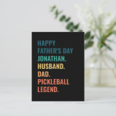 Man Papa Pickleball Legend Custom Vaderdag Feestdagenkaart (Staand voorkant)