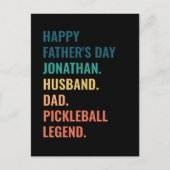 Man Papa Pickleball Legend Custom Vaderdag Feestdagenkaart (Voorkant)