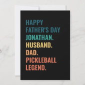 Man Papa Pickleball Legend Custom Vaderdag Feestdagenkaart (Voorkant)