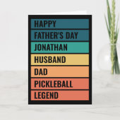 Man Papa Pickleball Legend Retro Vaderdag Feestdagen Kaart (Voorkant)