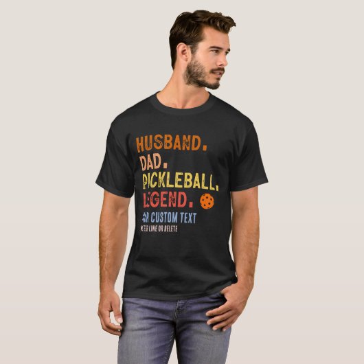 Man Papa Pickleball Legend spel T-shirt (Voorkant volledig)