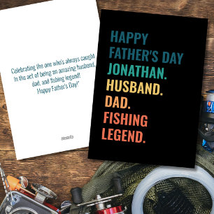 Man Papa Vist Legend Custom Vaderdag Feestdagenkaart