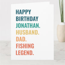 Man Papa Vist legende aangepaste naam Verjaardag