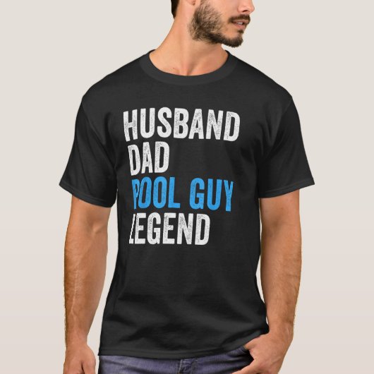 Man Papa Zwembad Guy Legend Funny Mannen T-shirt (Voorkant)