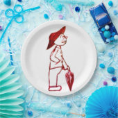 Man Papieren Bordje (Feest)