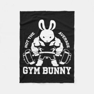 Man Pasen Dag Gym Konijn Gewichtheffen Fleece Deken