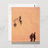 Man passeert de stadsmuren van Marrakech, Marokko Briefkaart (Voorkant / Achterkant)