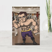 Man Personal Trainer Verjaardag Kaart (Voorkant)