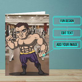 Man Personal Trainer Verjaardag Kaart