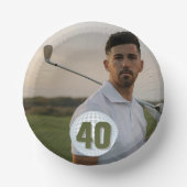 Man Pic verjaardagsfeestje Papieren Kommen (Voorkant)