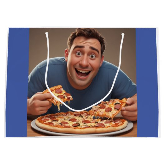 Man Pizza Groot Cadeauzakje (Voorkant)