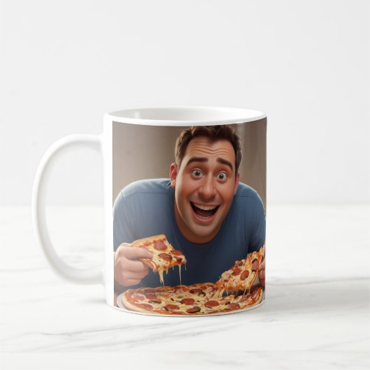 Man Pizza Koffiemok (Links)