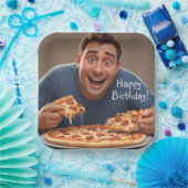 Man Pizza Papieren Bordje (Feest)