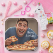 Man Pizza Papieren Bordje (Feest)