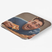 Man Pizza Papieren Bordje (Gebogen)