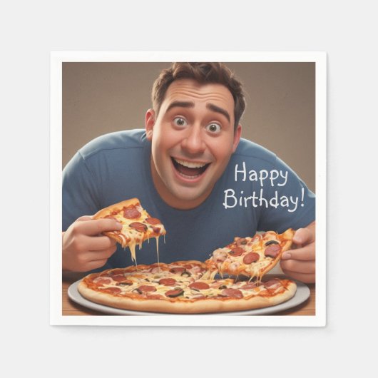 Man Pizza Servet (Voorkant)