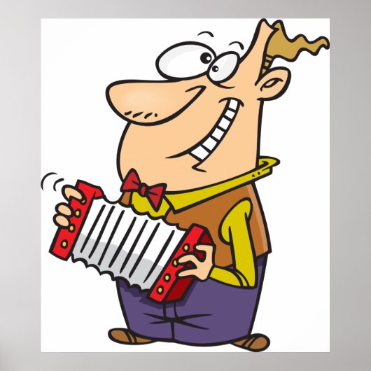 Man Playing The Accordion Poster (Voorkant)