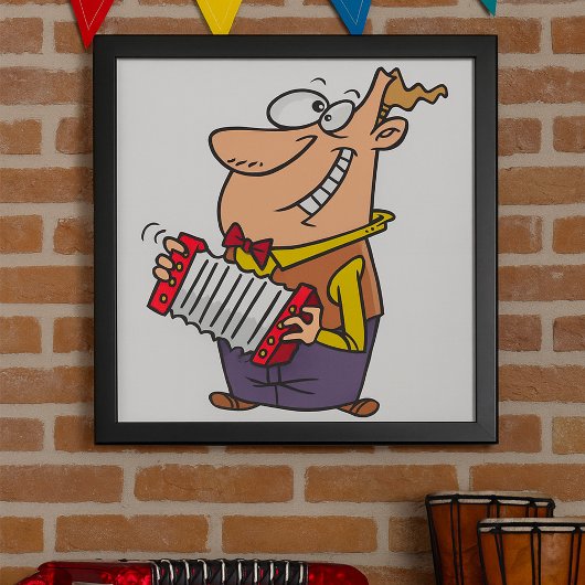 Man Playing The Accordion Poster