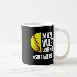Man Portemonnee Legende Softbalvader Softbal Vader Koffiemok