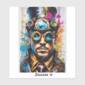 Man Portret Vinyl Decal Sticker (Vel)