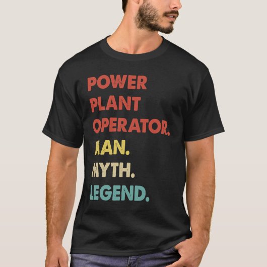 Man Power Plant Operator (Power operator) Myth Le T-shirt (Voorkant)