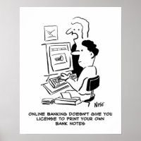 Man prints eigen bankbiljetten online cartoon