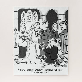 Man probeert Bride voor te stellen op een bruiloft Legpuzzel