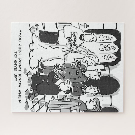 Man probeert Bride voor te stellen op een bruiloft Legpuzzel (Horizontaal)