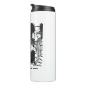 Man probeert Bride voor te stellen op een bruiloft Thermosbeker (Geroteerd rechts)