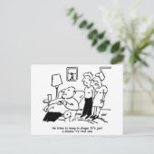 Man probeert in vorm te blijven. grappig briefkaart (Staand voorkant)