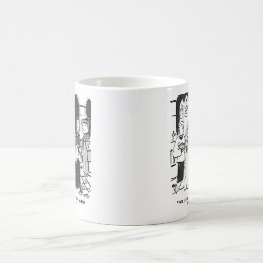 Man probeert voor te stellen op een kerkbruiloft - magische mok (Center)