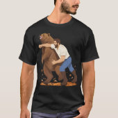 Man Punching Beer Funny Wilderness T-shirt (Voorkant)