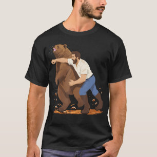 Man Punching Beer Funny Wilderness T-shirt