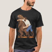 Man Punching Beer Funny Wilderness T-shirt (Voorkant)