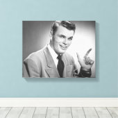 Man Punt 2 Canvas Afdruk (Insitu (Houten vloer))