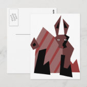 Man Rabbit Briefkaart (Voorkant / Achterkant)