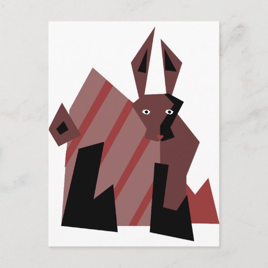 Man Rabbit Briefkaart (Voorkant)