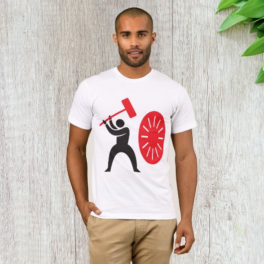 Man raken een gong Mannen T-shirt