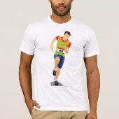 Man Rennend Heren T-Shirt (Voorkant)